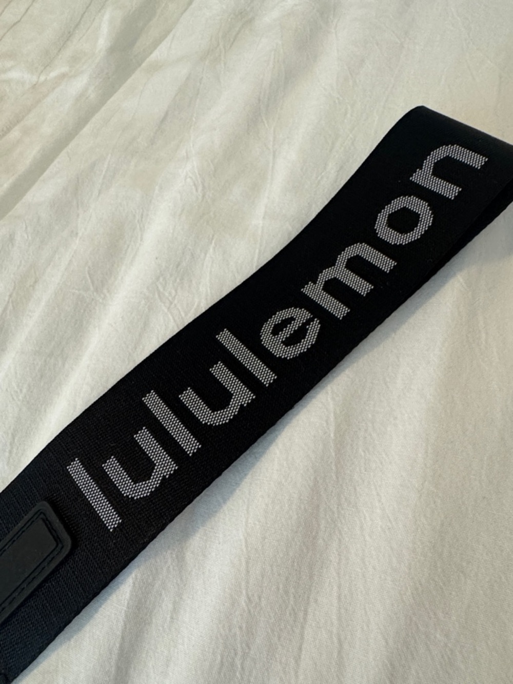lululemon athletica Black Key/Card Holder Strap with White Logo